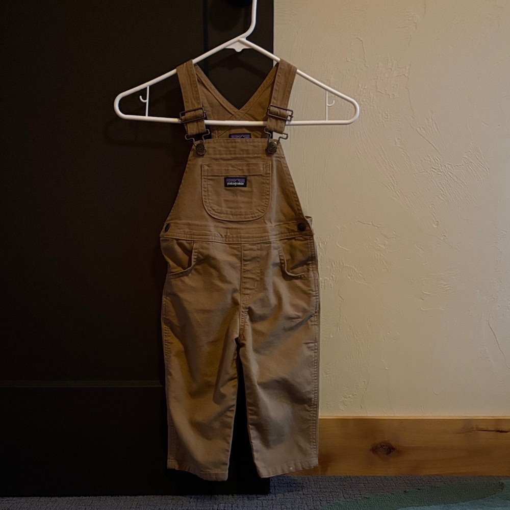 Patagonia Tan Kids Canvas Overalls